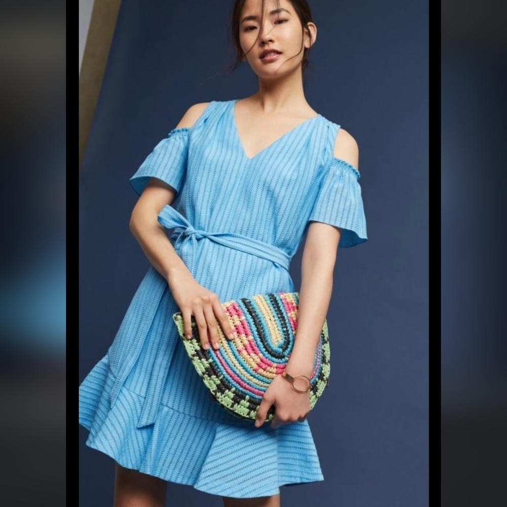 Anthropologie shoshana Francesca open-shoulder dress 6 - Picture 15 of 15